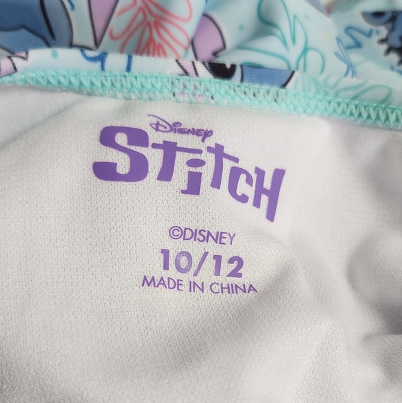 Girls Size 10/12 Disney Lilo & Stitch One Piece Bathing Swim Suit (UPF 50+) - Picture 7 of 9